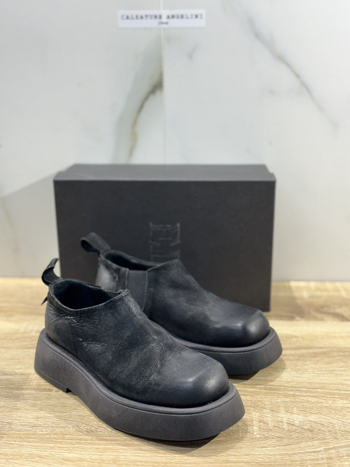 Ernesto Dolani Scarpa Donna Mocassino Con Zeppa Pelle Nera Luxury Handmade 42