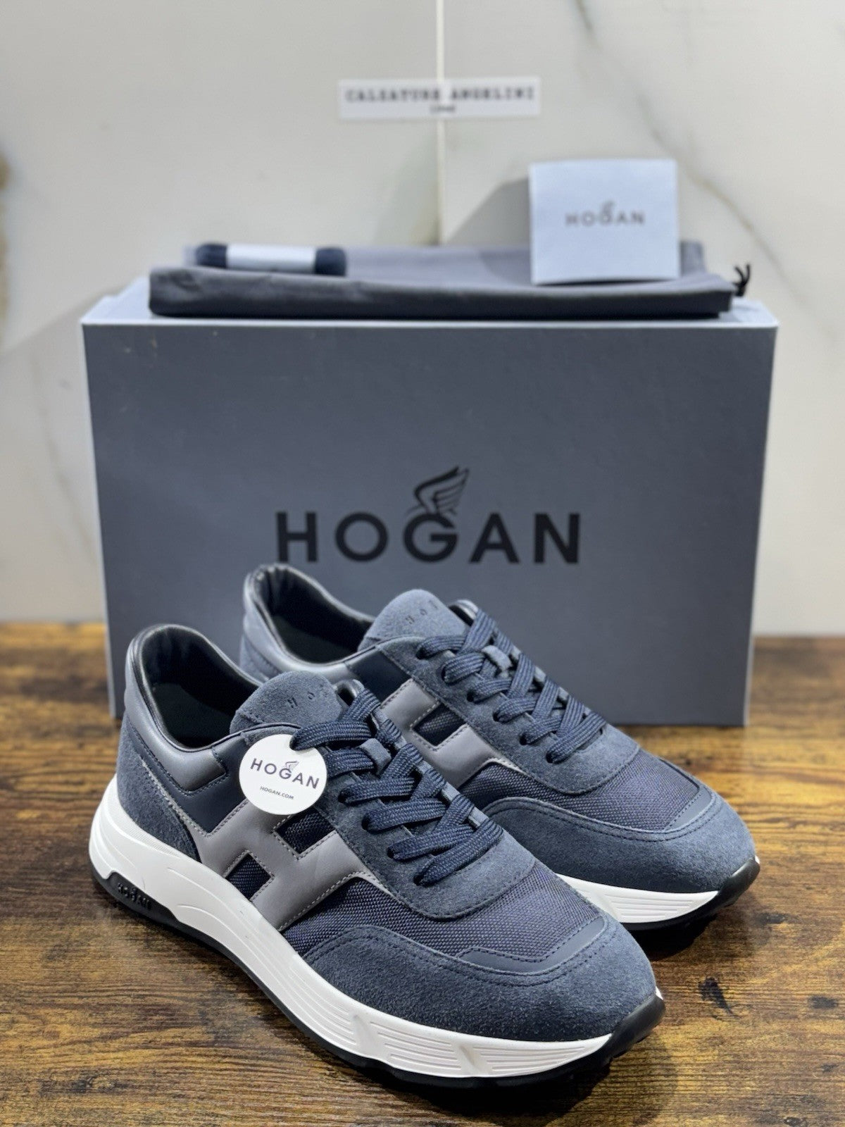 Hogan New Hyperlight Sneaker Blu Memory Foam Luxury Hogan Uomo 41