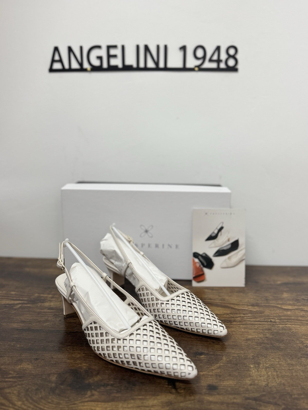 Prosperine Sling Back Pelle Bianca Traforata Casual Prosperine Donna 38