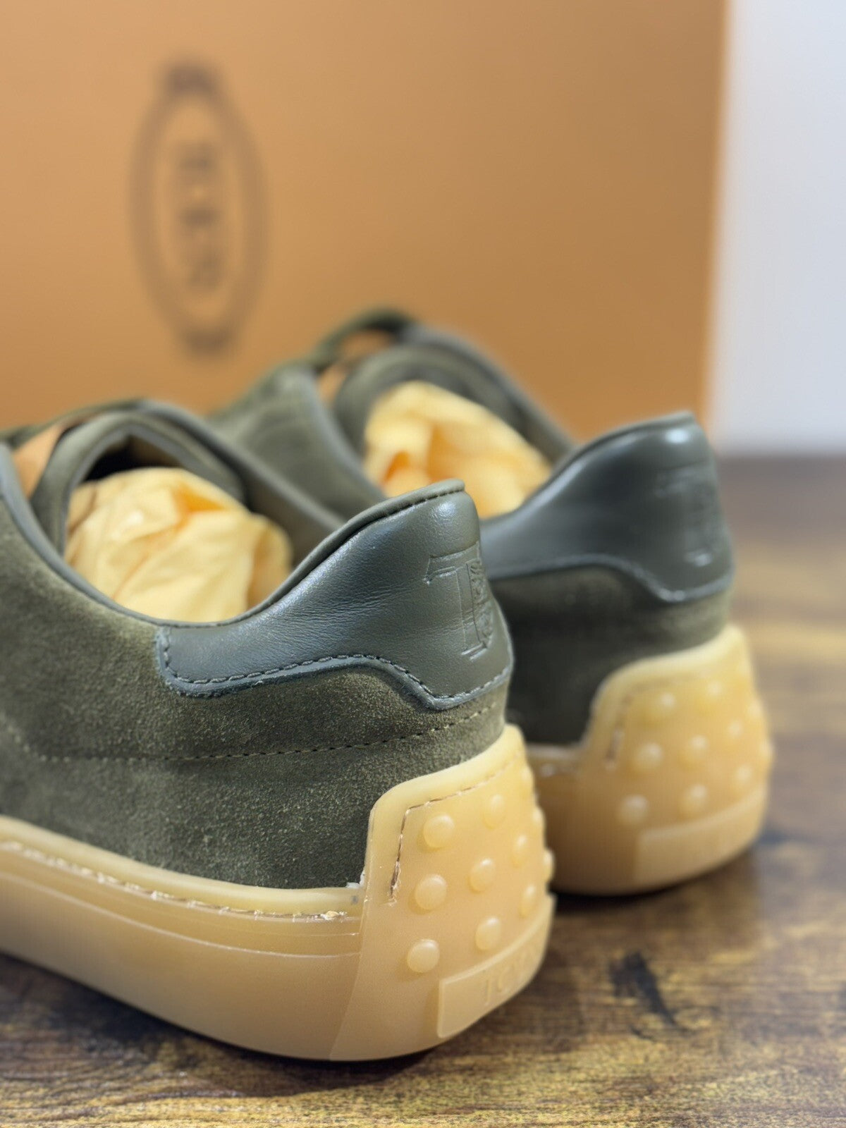Tod’s Sneaker Uomo Luxury Tod’s Casual Men Shoes Suede Verdone 41