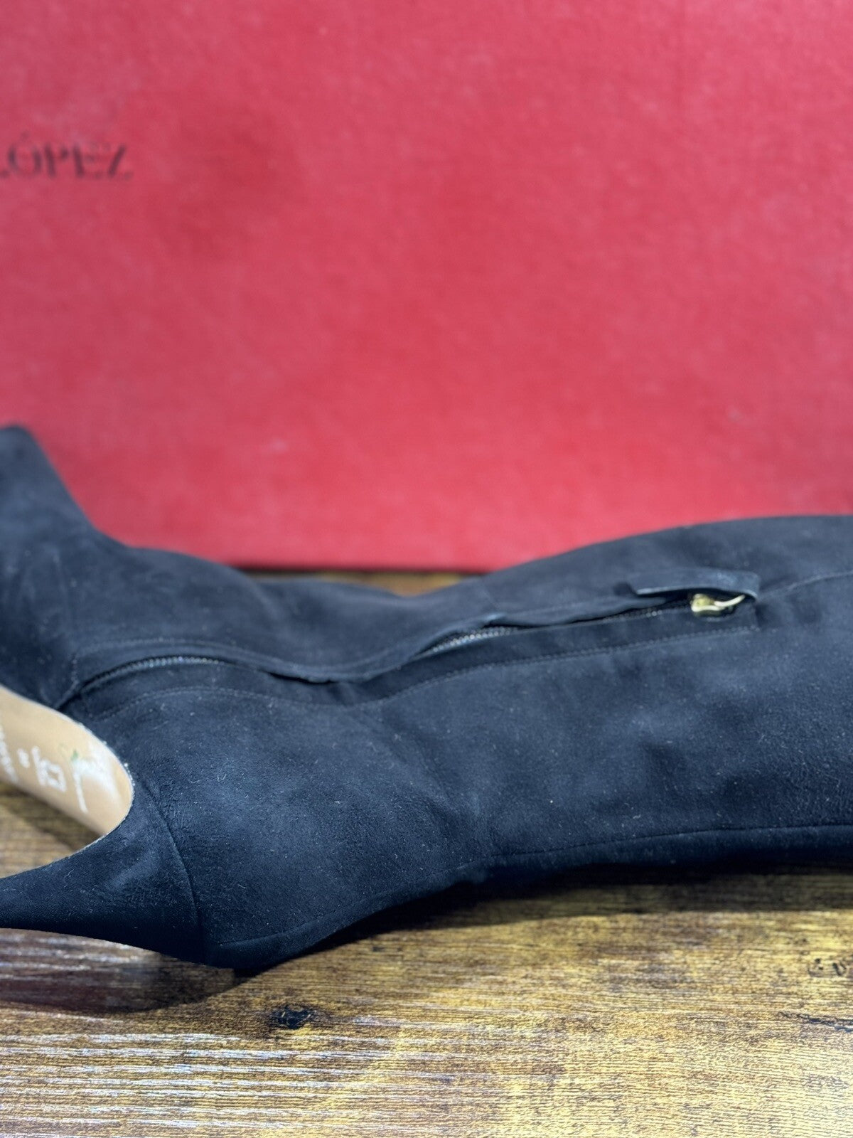 Pura Lopez Stivale Donna Sopra Ginocchio Suede Nero Luxury Boot 39