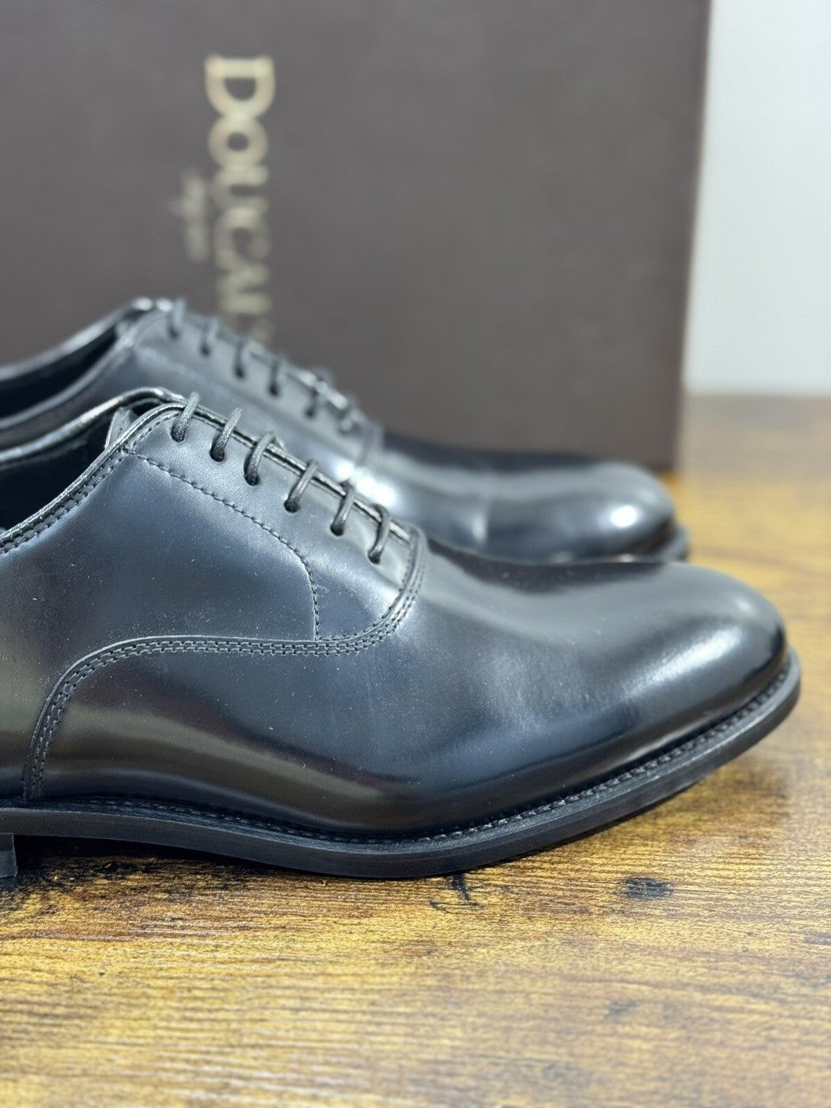 Doucal’s Scarpa Uomo Derby Oxford Pelle Nero Luxury Men Doucal’s Shoes 41