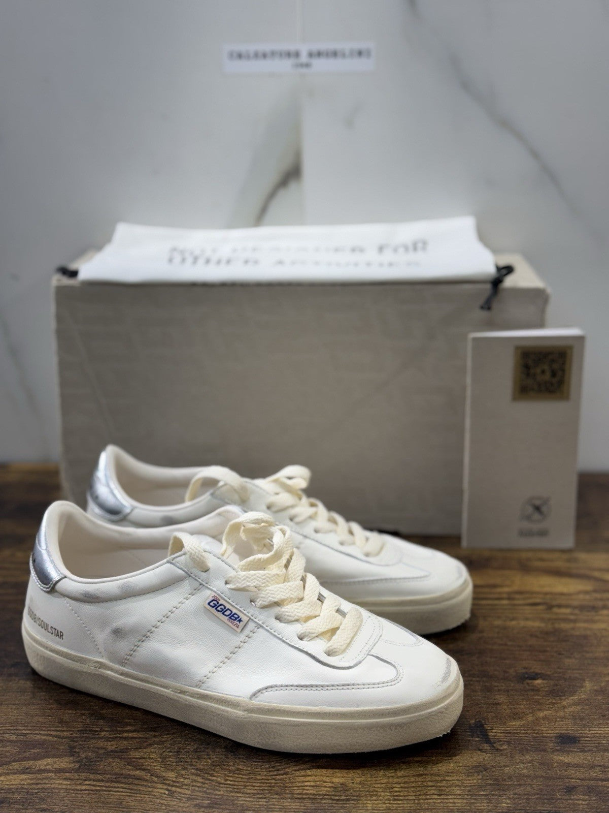 Golden Goose Soulstar Pelle Bianca Silver Luxury Sneaker Golden Goose Donna 38