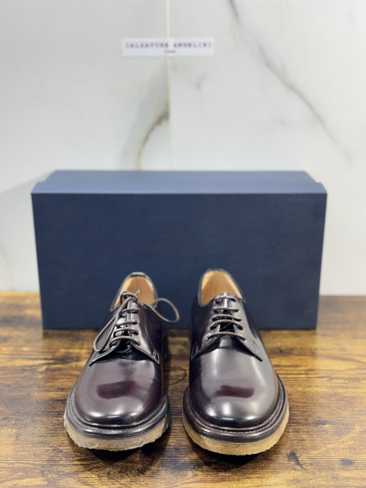 Seboy’s Scarpa Donna Derby Pelle Bordo’ Spazzolata Fondo Gomma 37