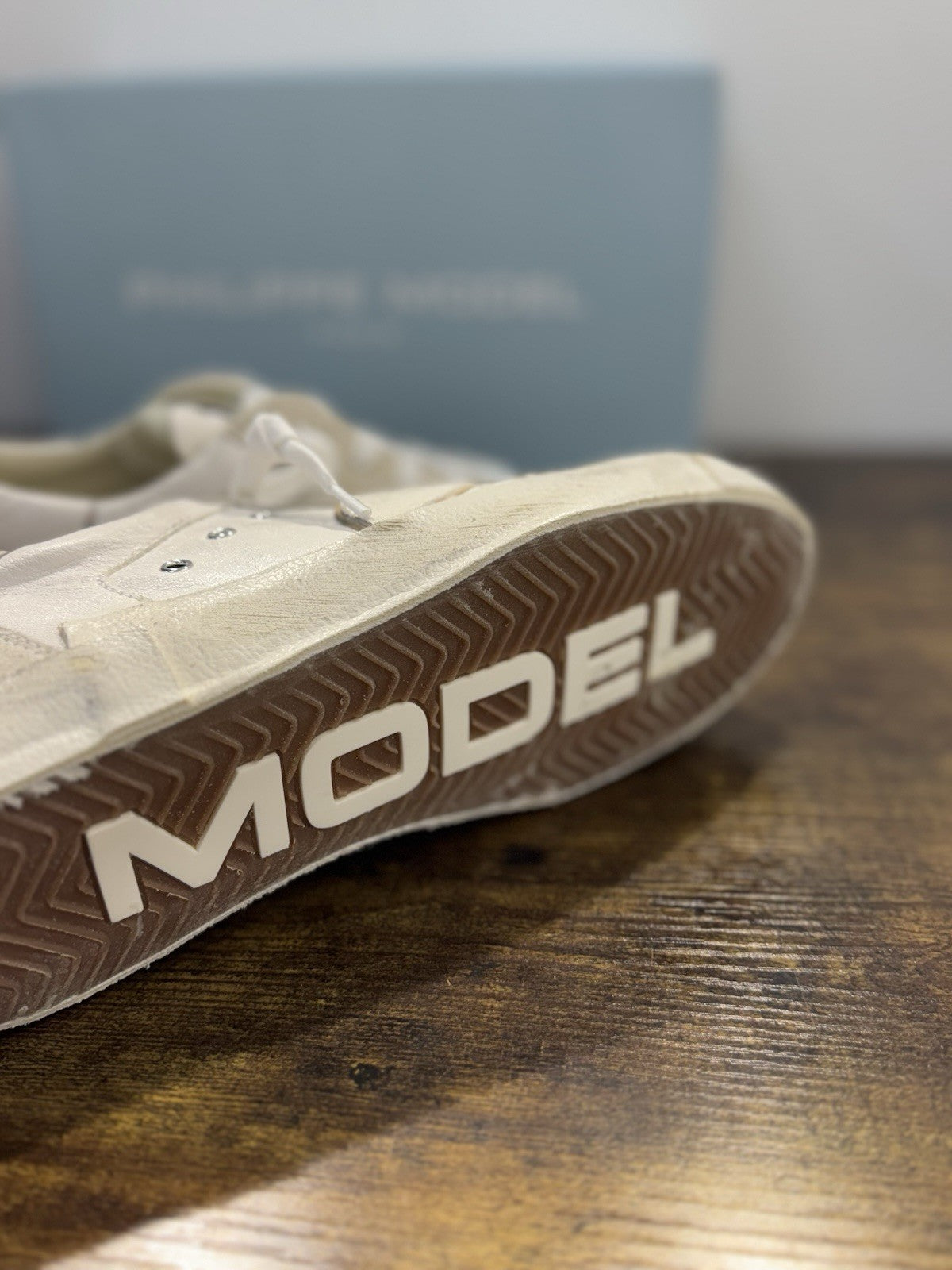 Philippe Model Paris Low Pelle Bianca Casual Sneaker Uomo 45