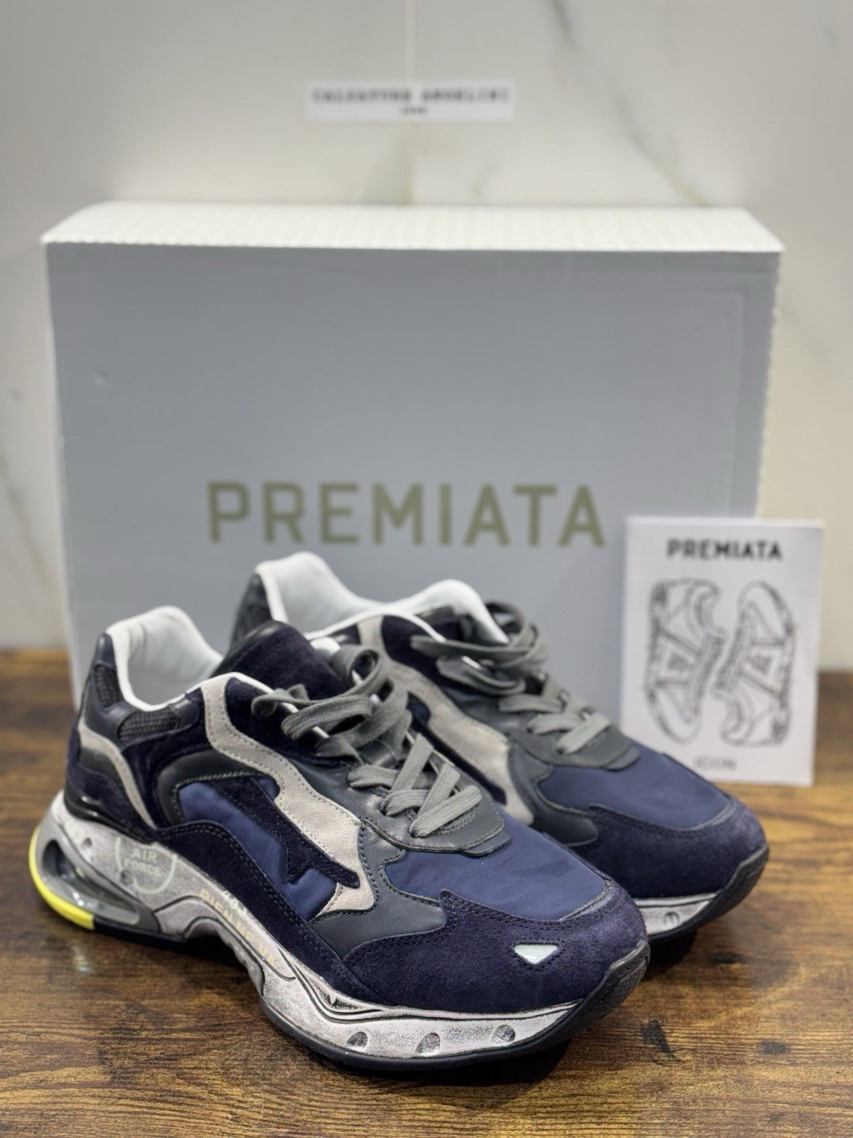 Premiata Sneaker Uomo Sharky Blu Casual Premiata Men Shoe 41