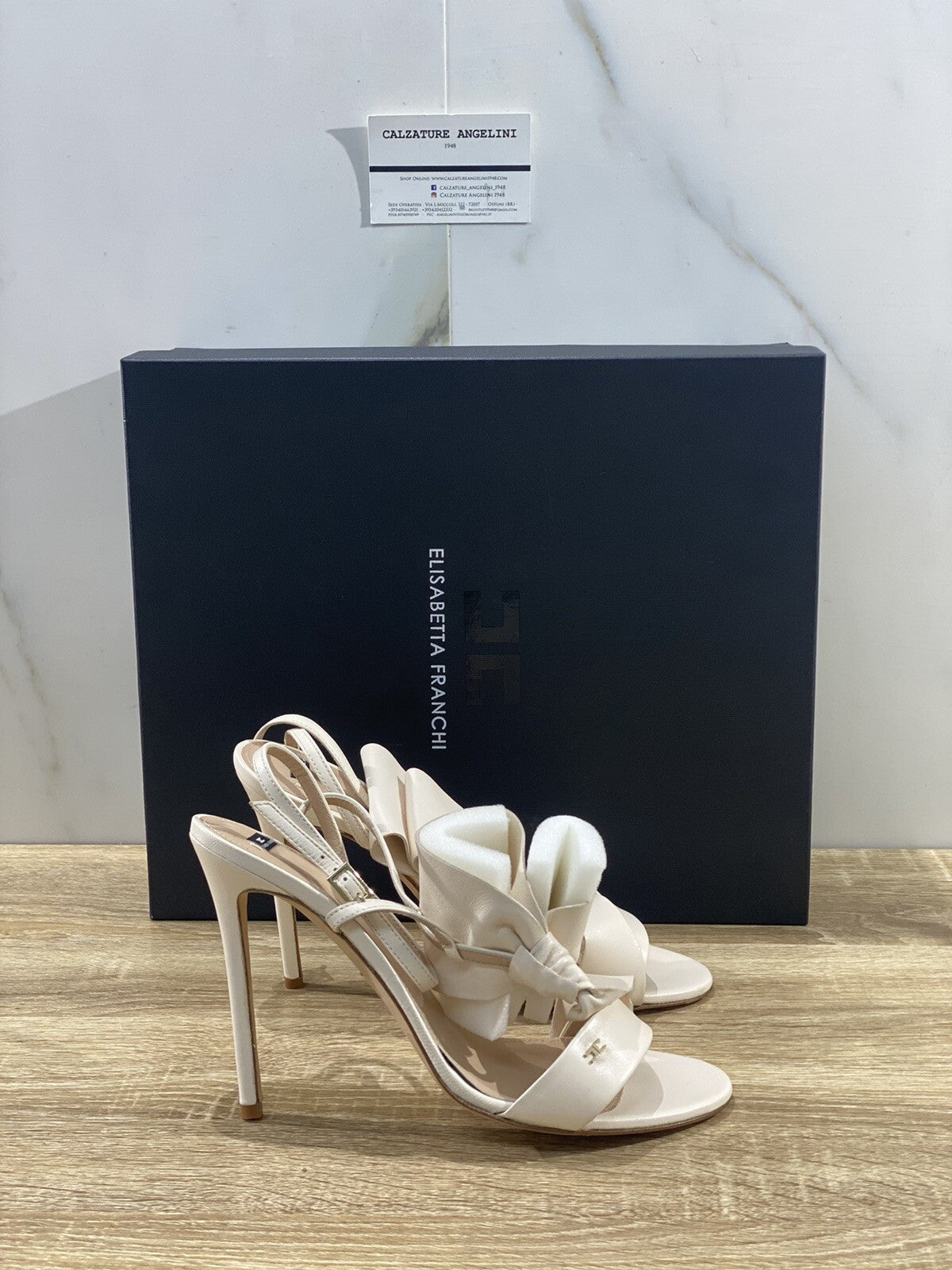 Elisabetta Franchi Sandalo donna Pelle Burro luxury woman sandal 40