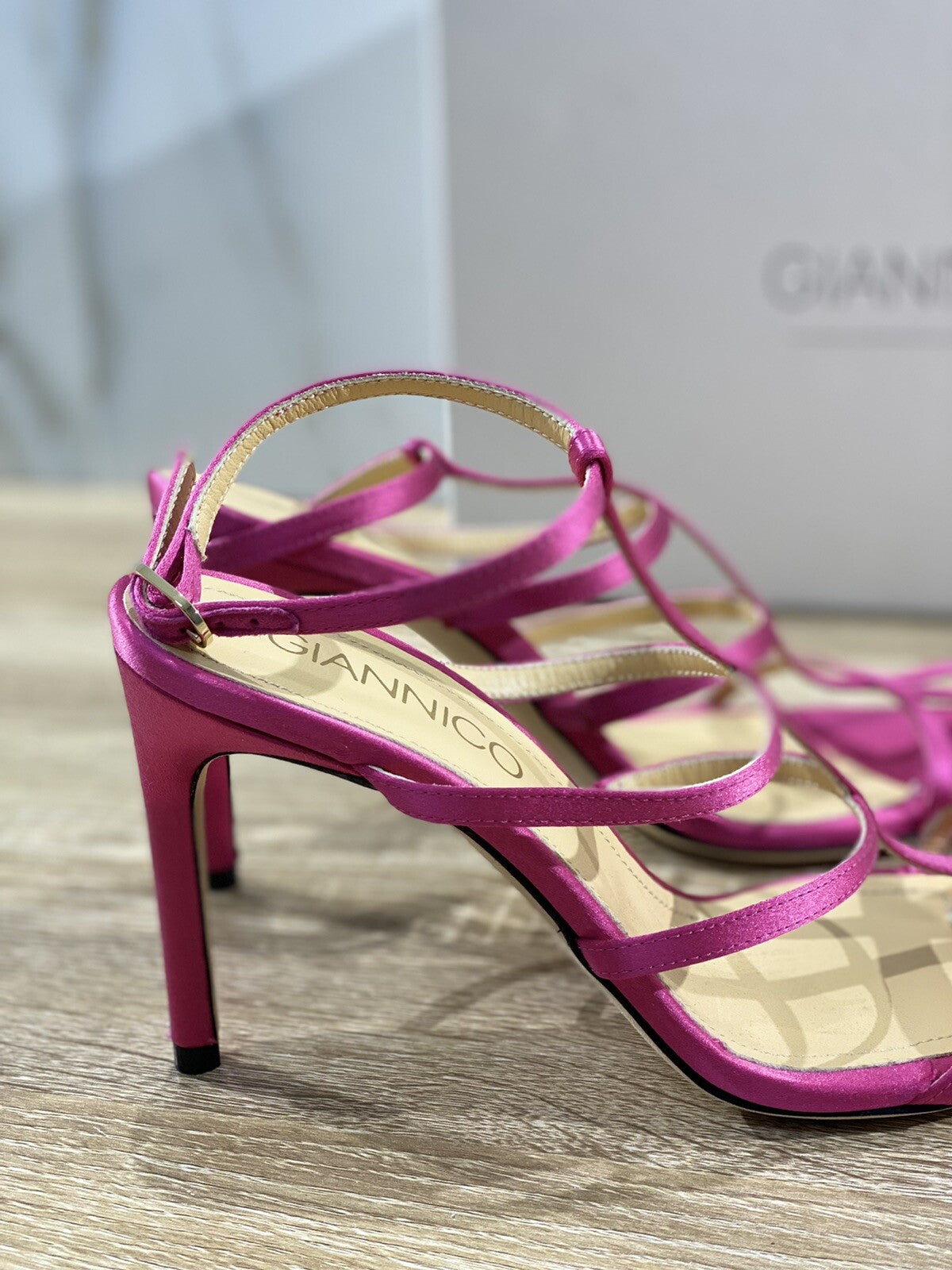 Giannico Sandalo Donna Kayla In Raso Pink Luxury Woman Sandal Giannico 37