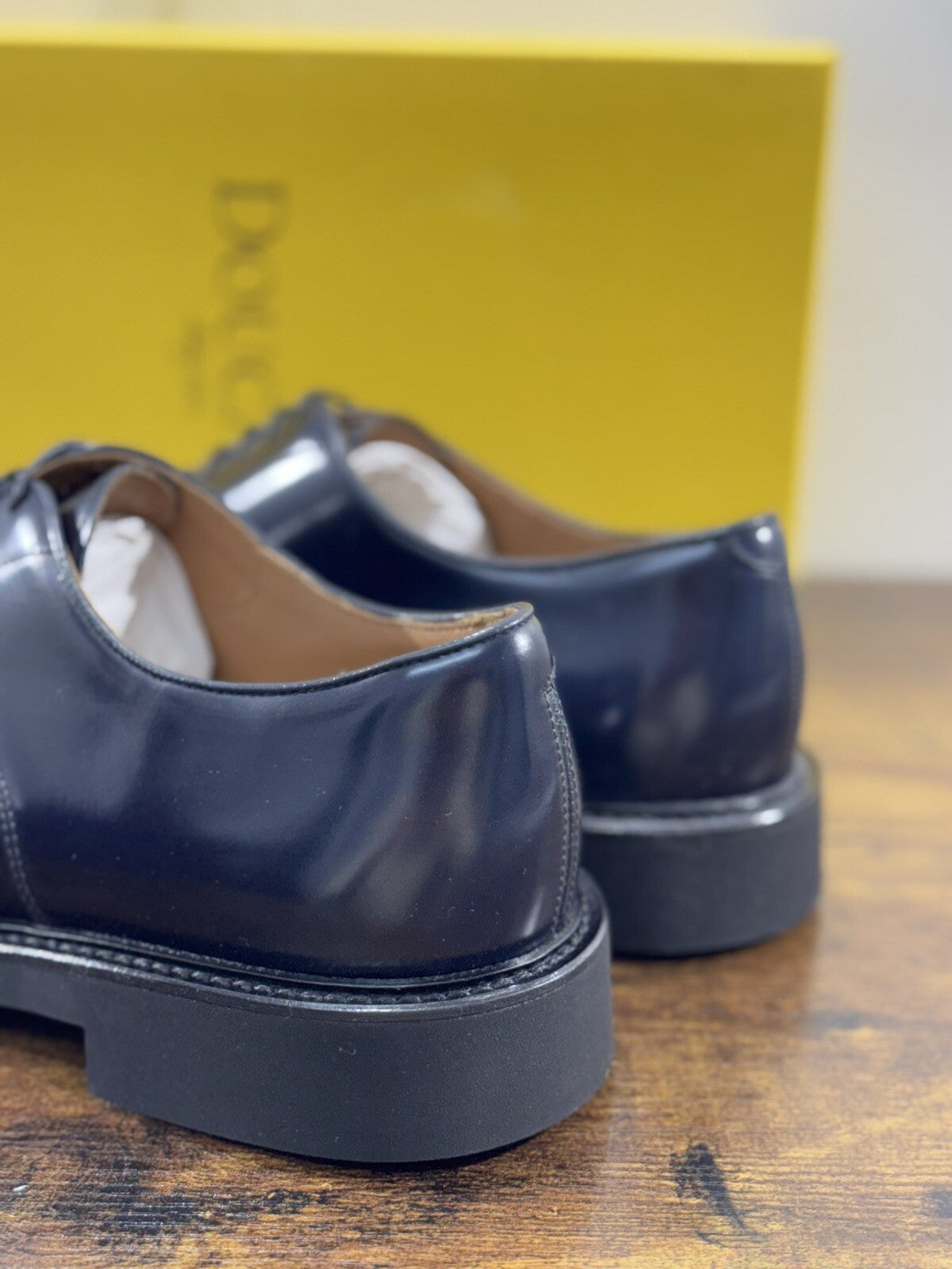 Doucal’s Scarpa Uomo Derby Pelle Blu Extra Light Luxury Men Doucal’s Shoes 40