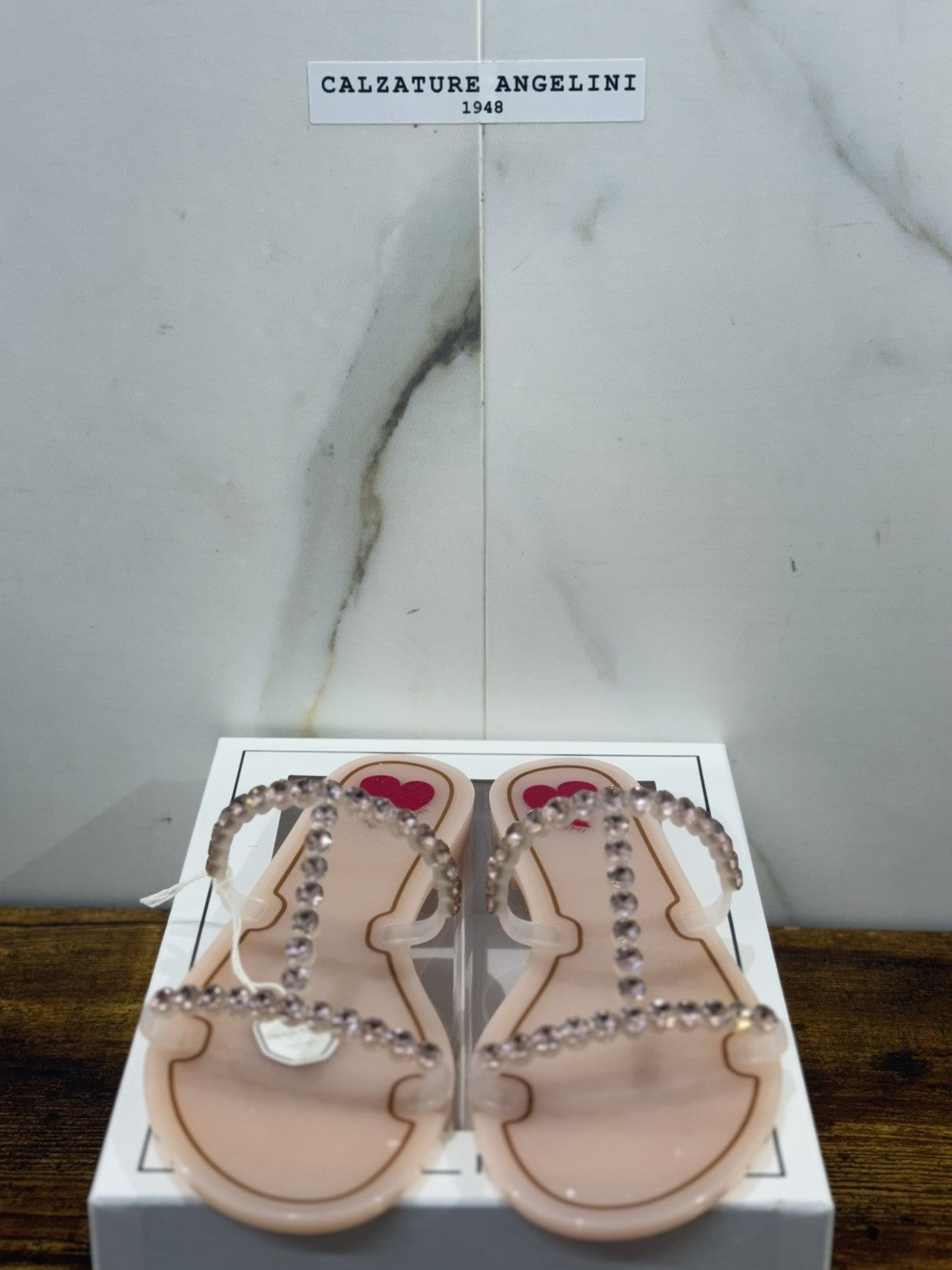 Menghi Sandalo Real Swarovski Nude Donna 39