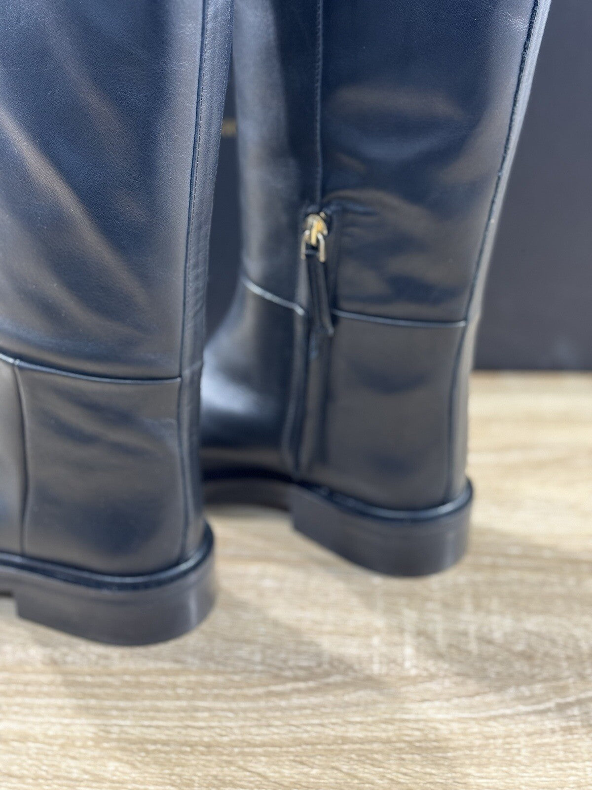 Angelo Bervicato Stivale Donna Tubo Pelle Nero Handmade 36