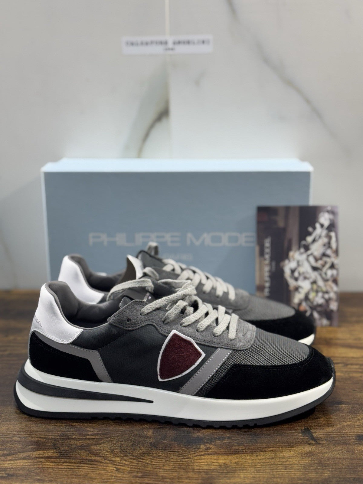 Philippe Model Sneaker Uomo Antibes Suede Nero Grey 43