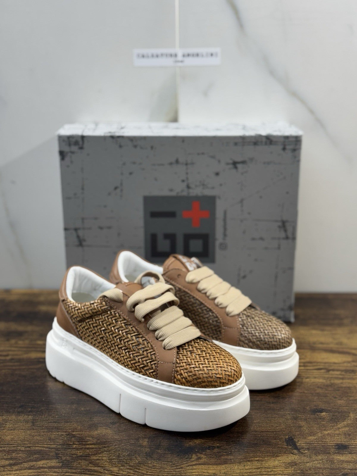 Gio+ Sneaker Pelle Cuoio Causal Donna40