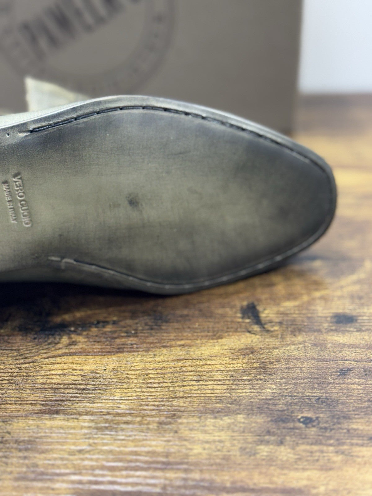 Pawelk’s Mocassino Uomo Pelle Militare Hand Made In Italy Washed 43