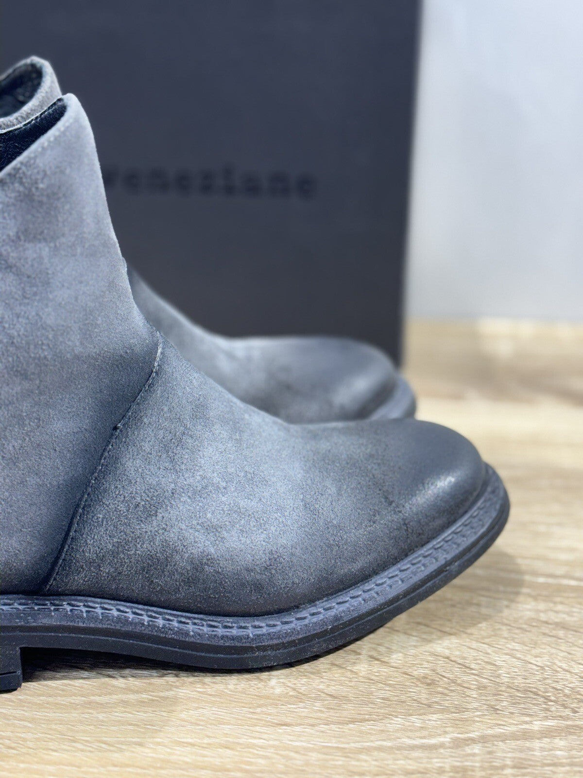 Poesie Veneziane Stivaletto Donna Suede Grey Chelsea Boot Made In Italy 39