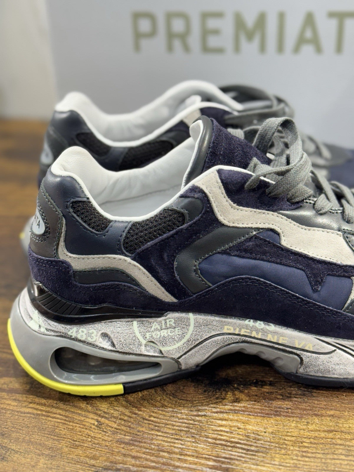 Premiata Sneaker Uomo Sharky Blu Casual Premiata Men Shoe 41