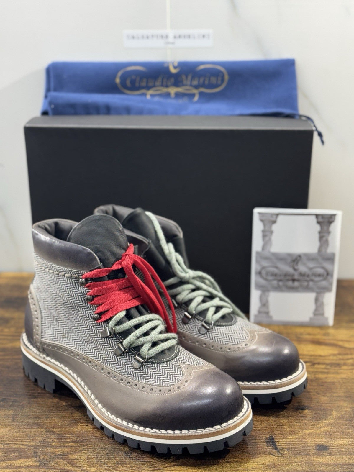Claudio Marini Pedula Mountain Boot Uomo Fatta A Mano Calzolaio Marchigiano 41
