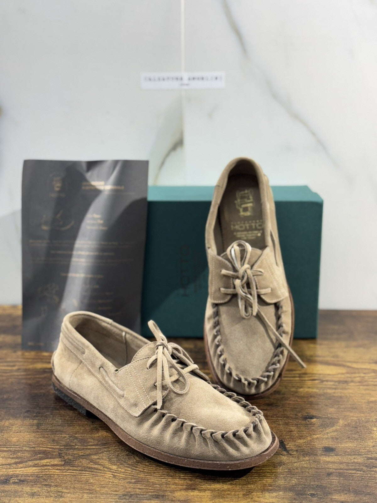 Alexander Hotto scarpa uomo suede Beige luxury handmade men sartorial Shoes 41