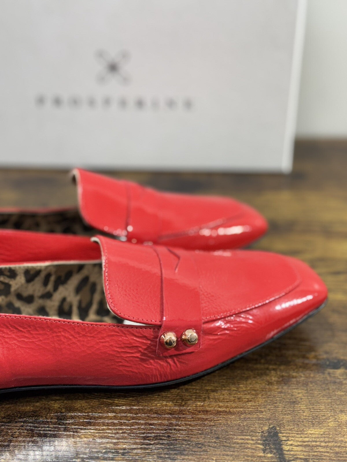 Prosperine mocassino donna in Vernice Rosso luxury made in italy 39