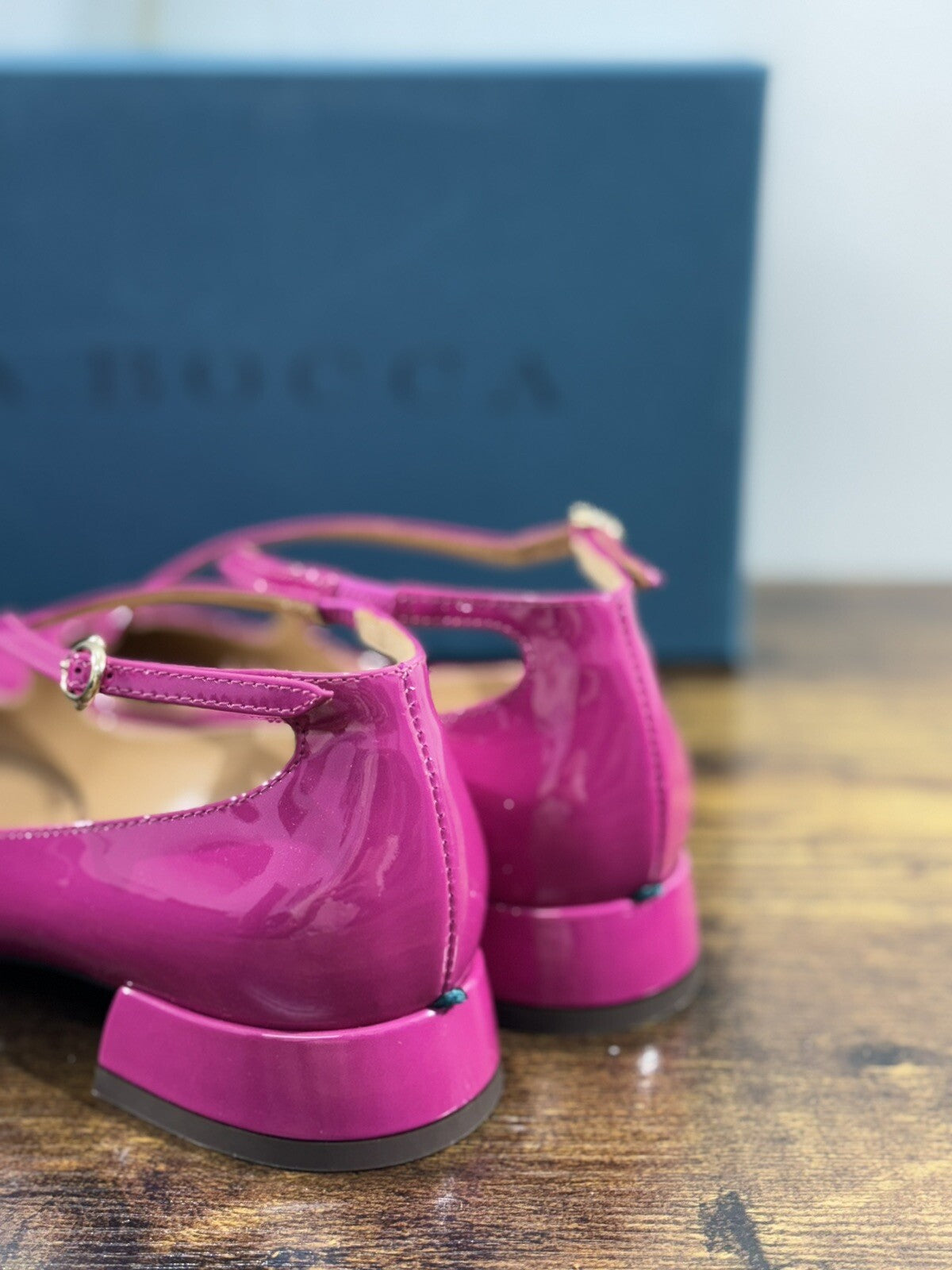 A.Bocca Two For Love Scarpa Donna Pelle Ciclamino Tacco Luxury Handmade 37