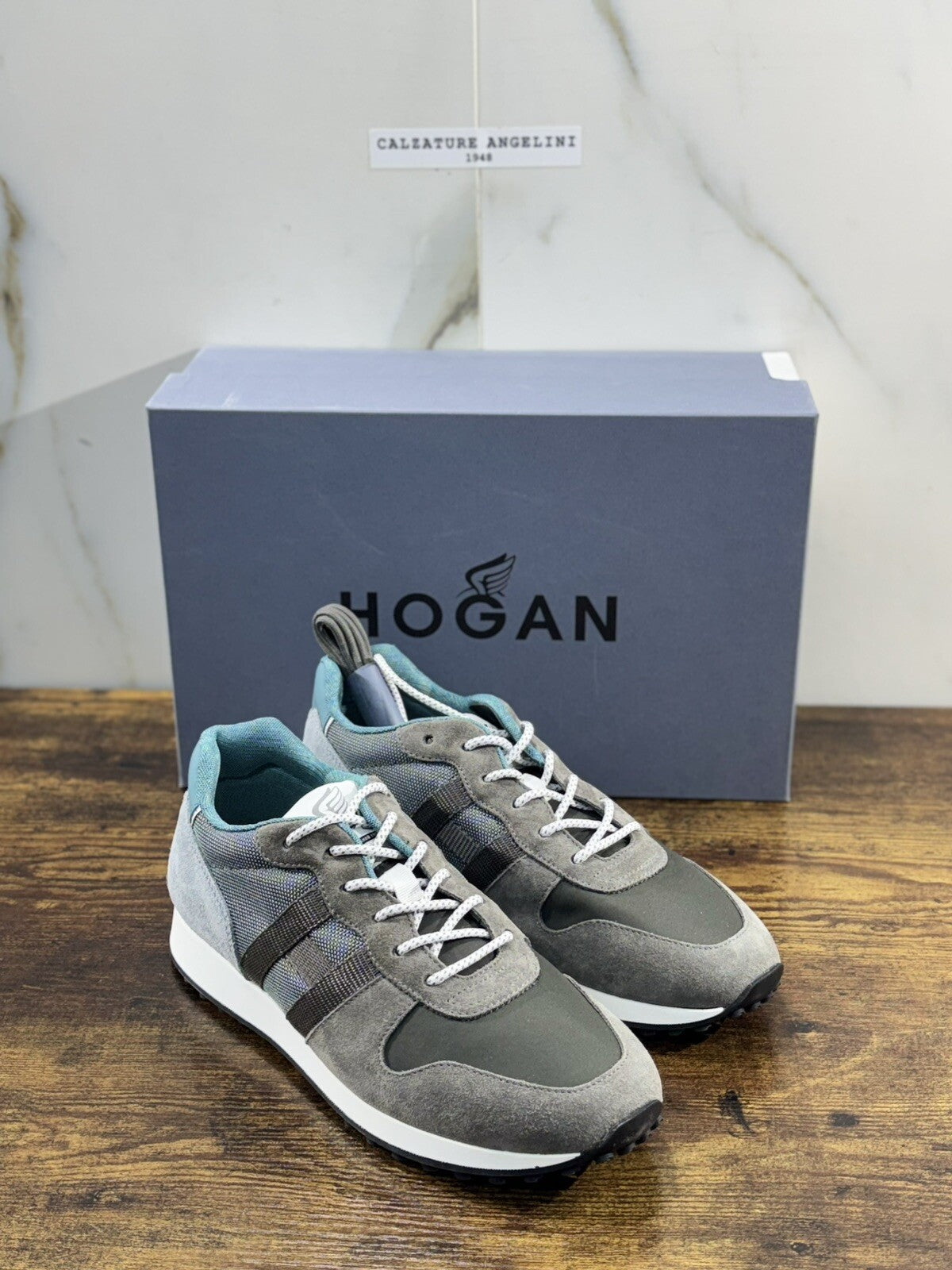 Hogan H429 sneaker uomo Pelle Suede Grey hogan luxury men shoes 41.5