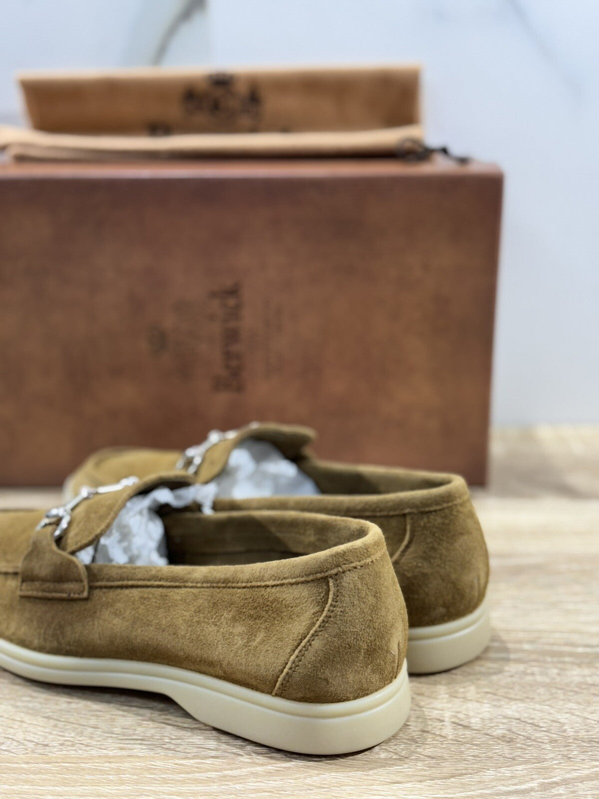 Berwick 1707 Mocassino Uomo Suede Cuoio Casual Men Loafer 39