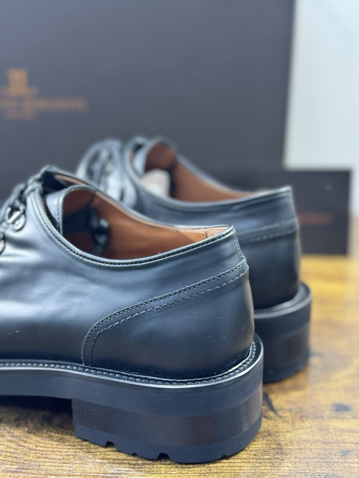 Rossano Bisconti Pedula Uomo Pelle Nera Fully Made In Italy 45