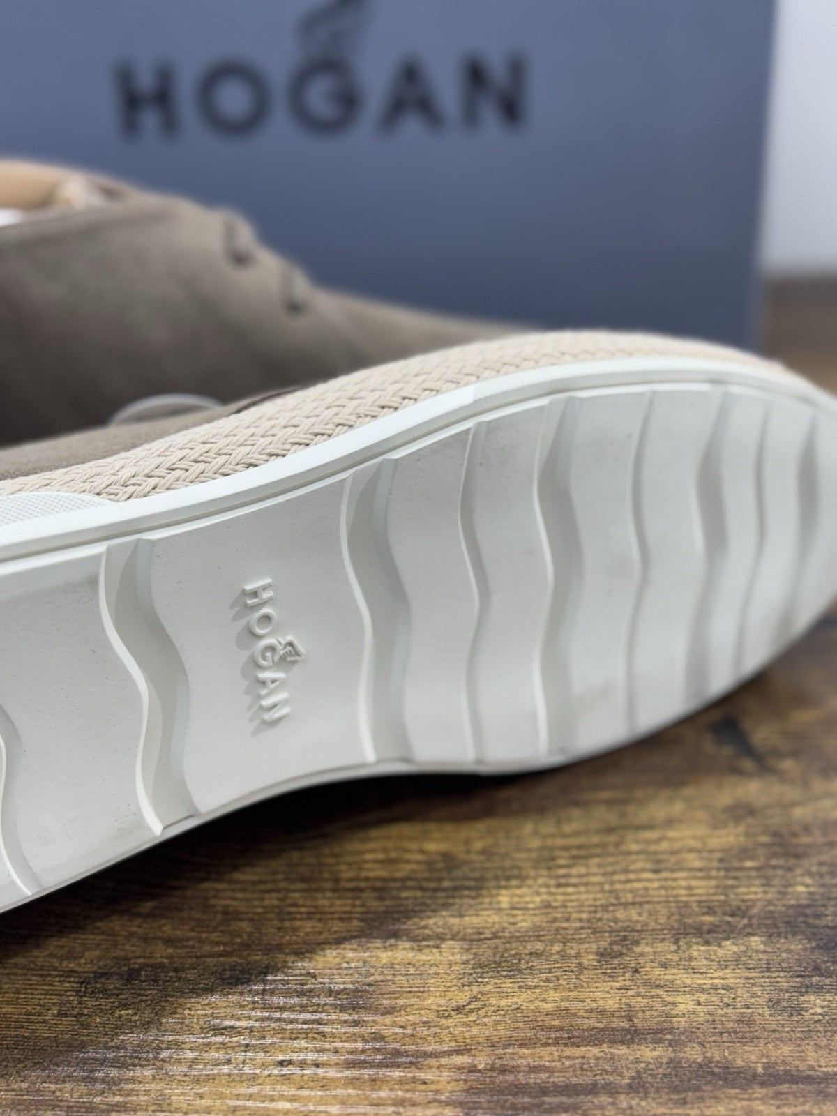 Hogan H358 Polacco Pelle Suede Fango Casual Hogan Uomo 44