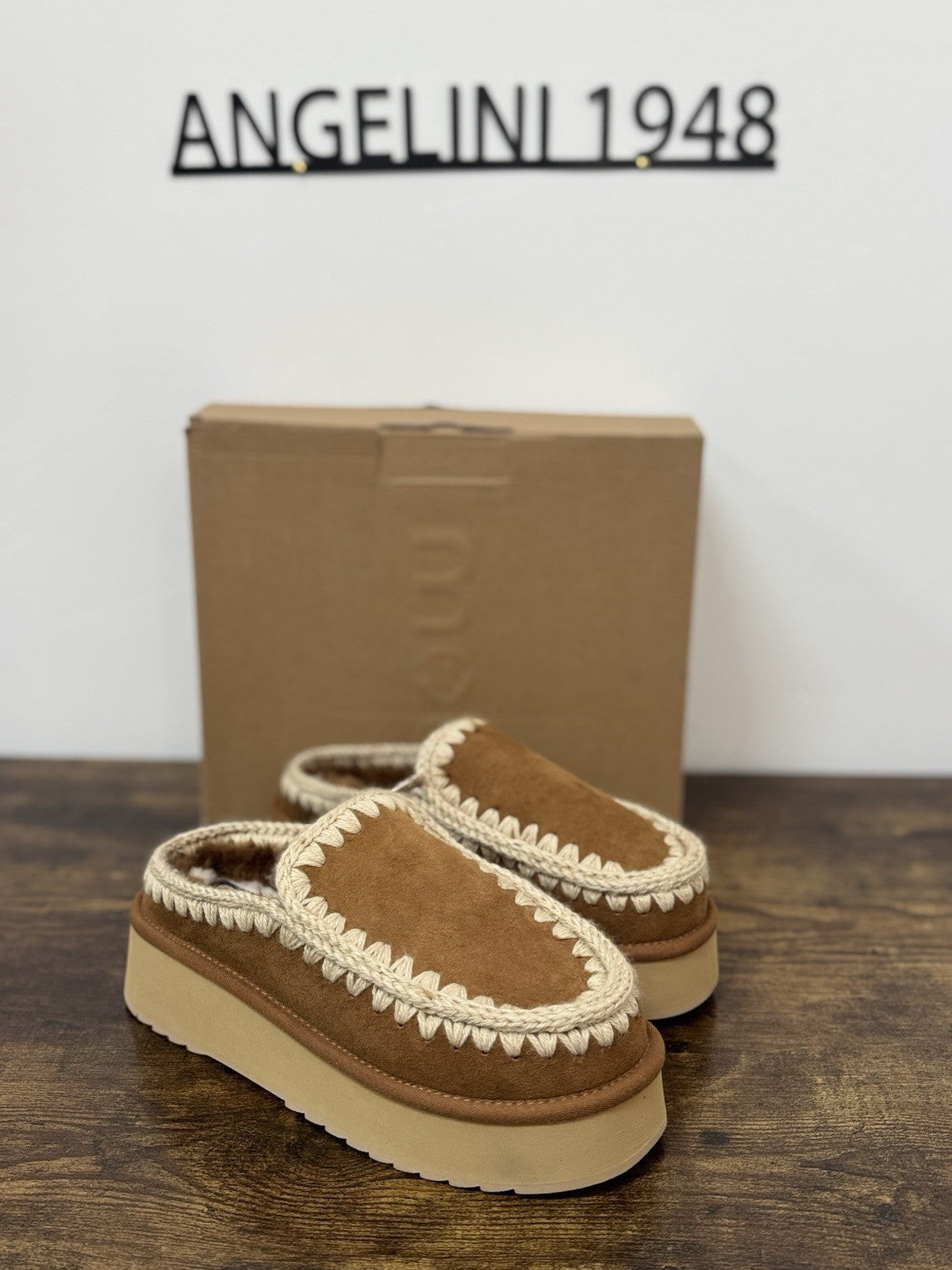 Mou Clog Eskimo Platform Suede Cognac Casual Mou Donna 40
