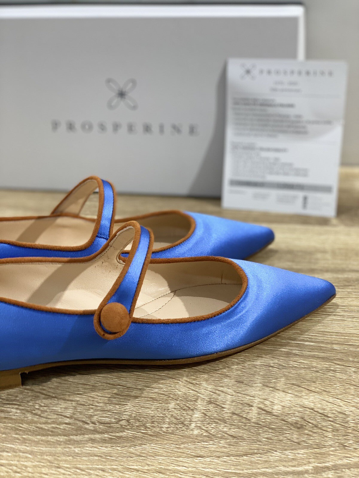 Prosperine Donna Ballerina Lavorazione Sacchetto Raso Celeste 37