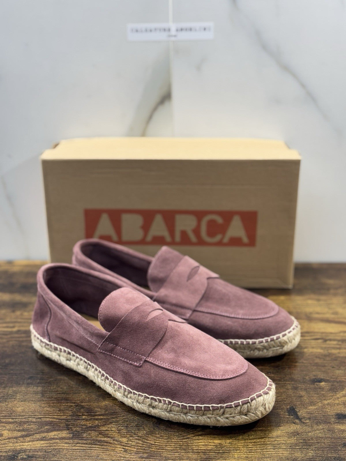 Abarca Espadrilles Suede Morado Casual Uomo 45