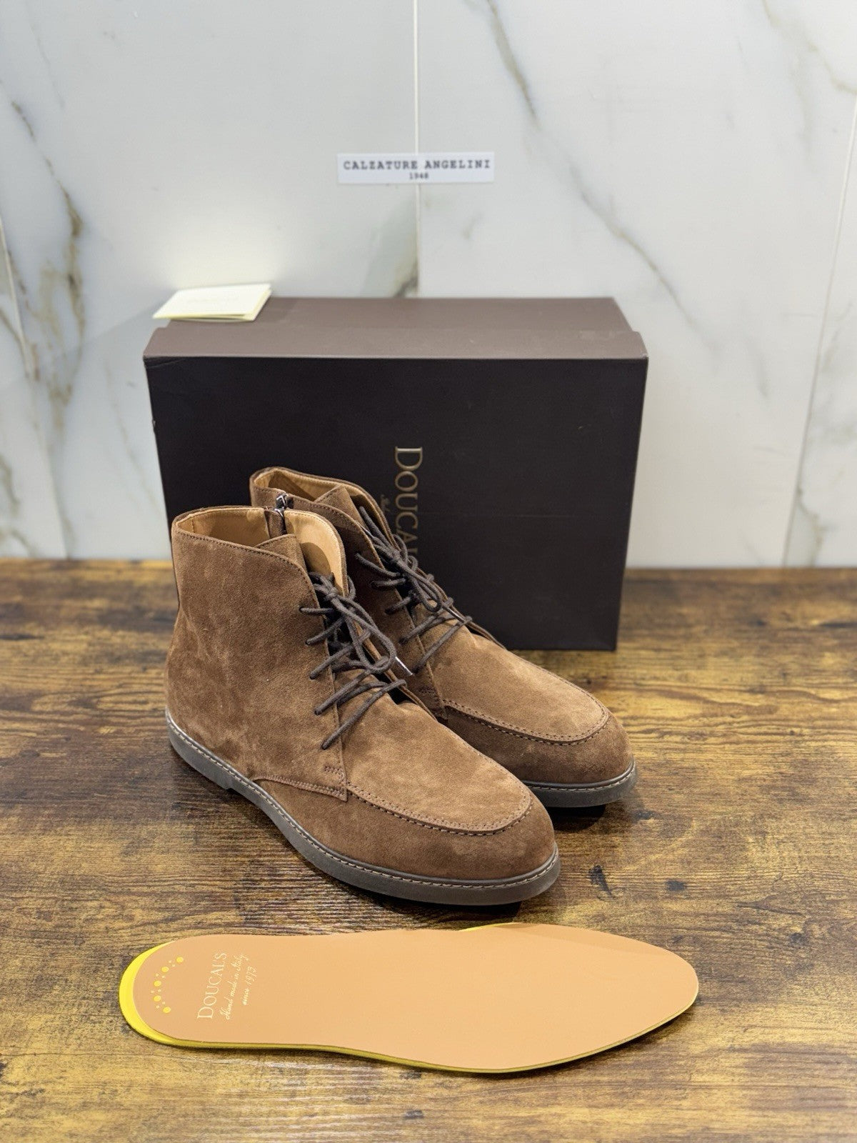 Doucal’s Stivaletto Suede Cuoio Luxury Doucal’s Uomo 45.5
