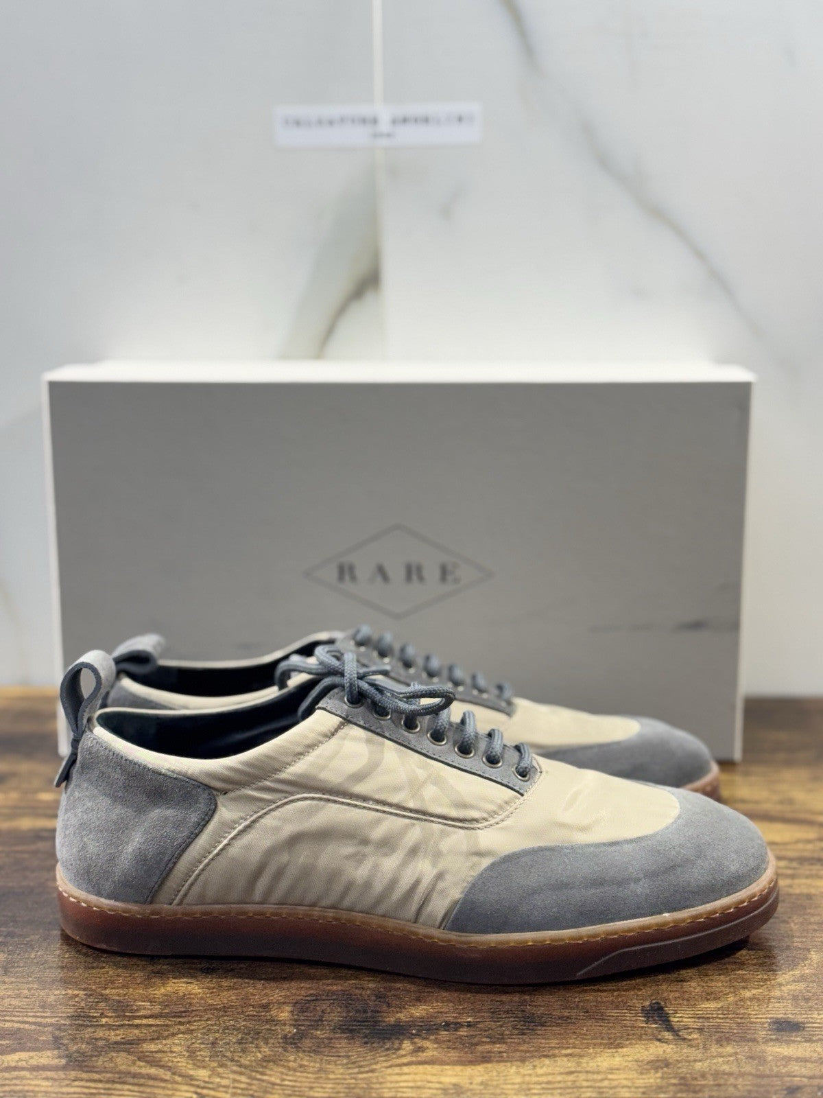 Rare Sneaker Uomo Suede Blu Fondo Ultra Flexible Top Quality 41