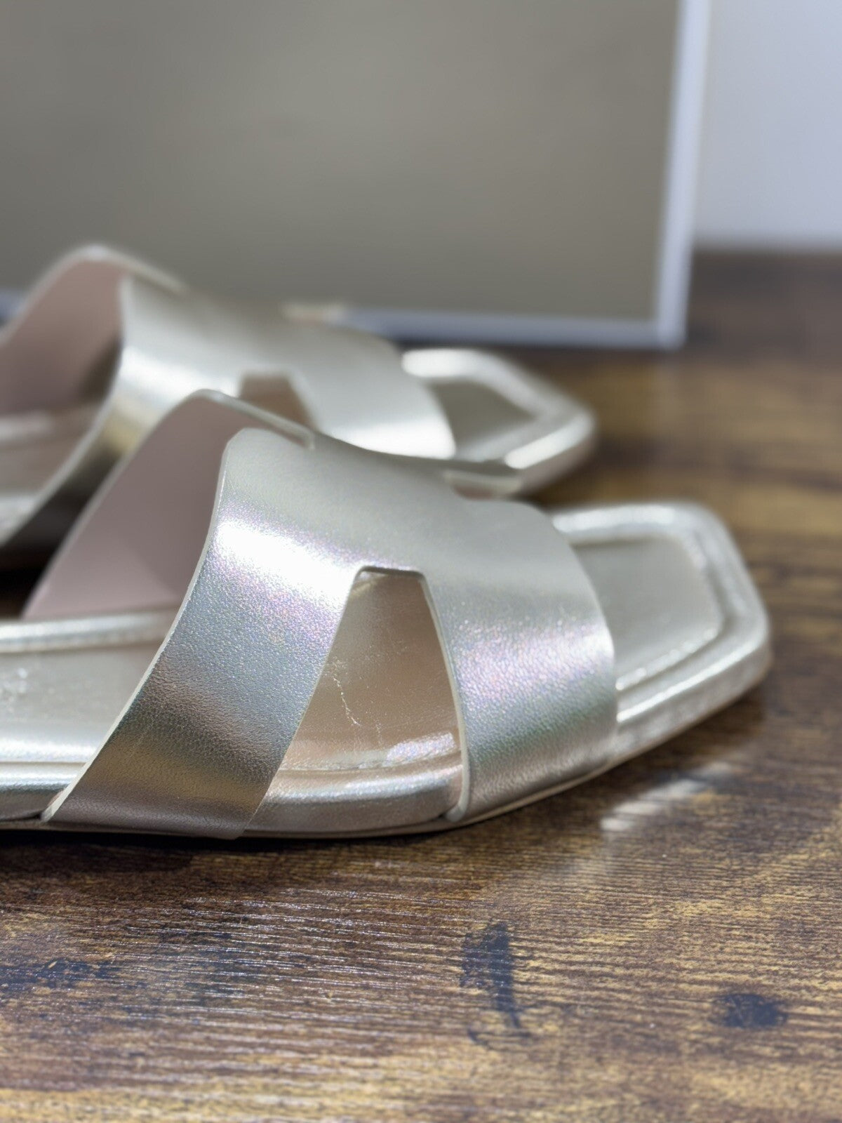 Capri Sandalo Donna In Pelle Platino Fatto A Mano In Italia Fondo Cuoio 40