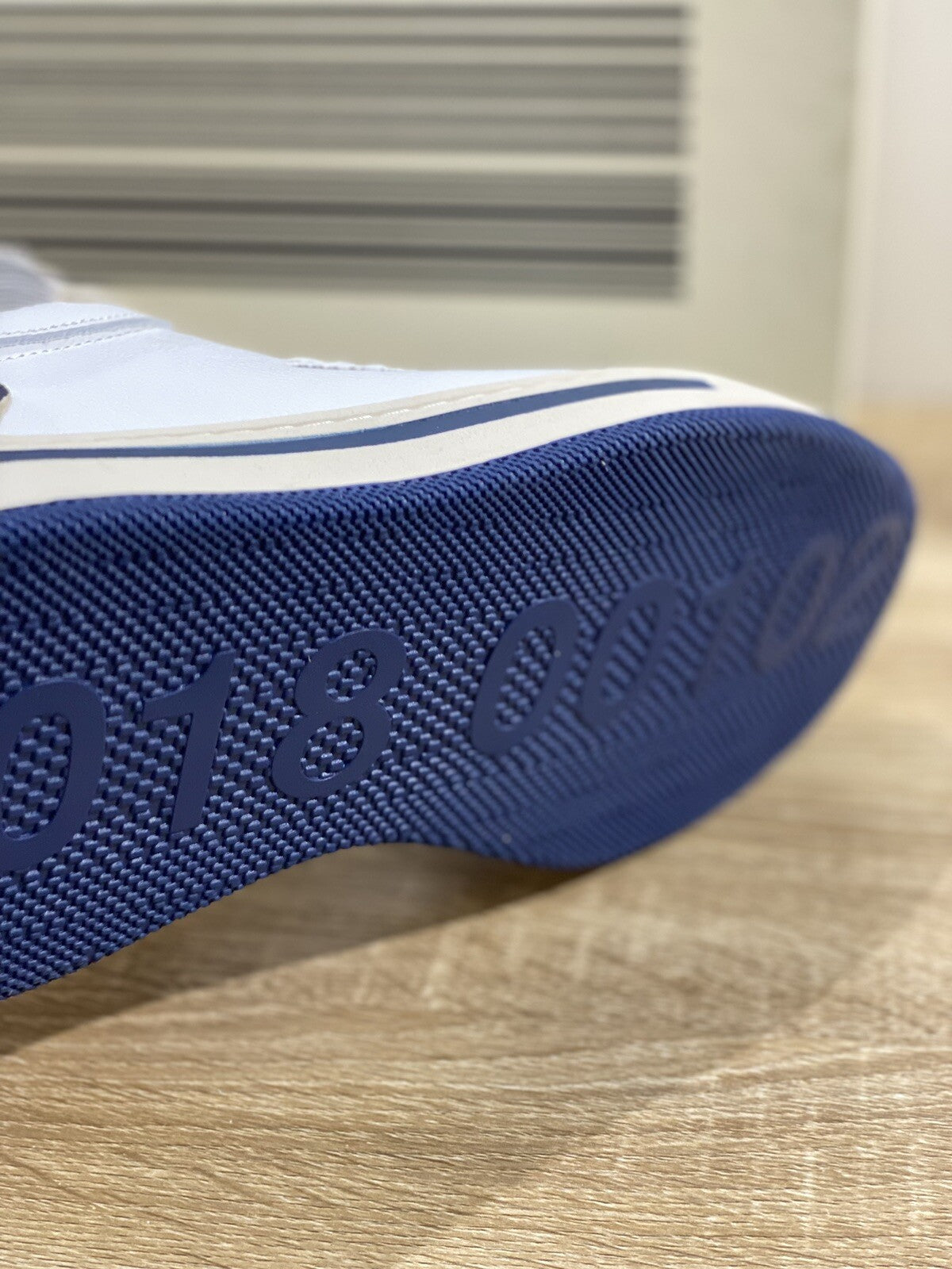 Project 001 Sneaker Uomo Pelle Bianca Blu Casual Shoes Men Sneaker 45