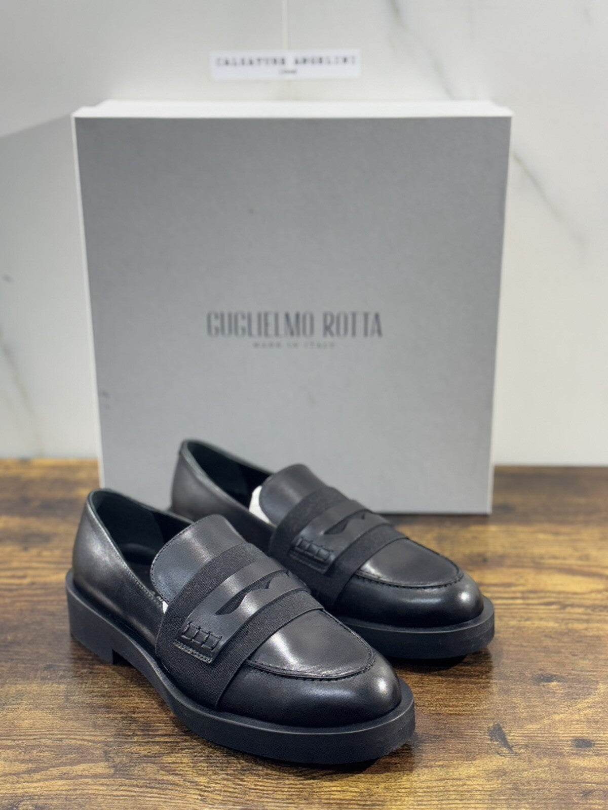 Guglielmo Rotta Mocassino Donna Pelle Nero Extra Light Made In Italy 39