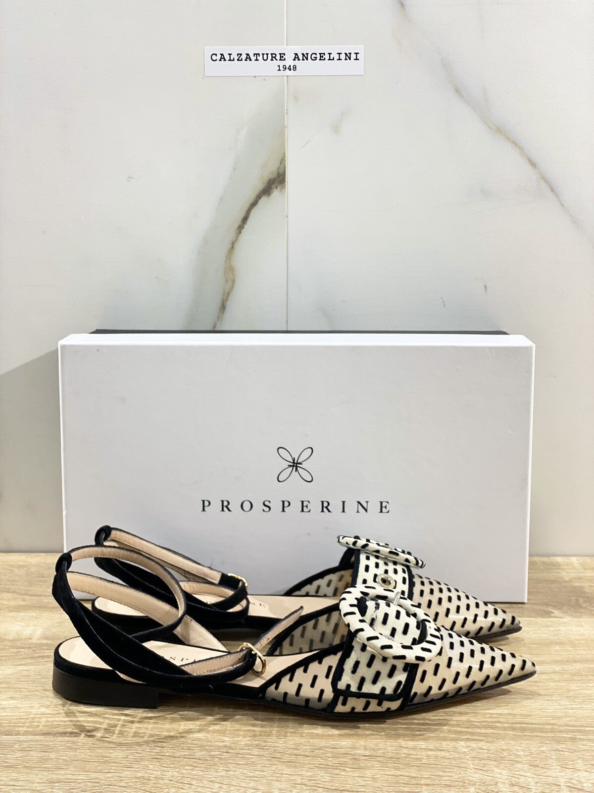 Prosperine Donna Slingback Lavorazione Sacchetto Rete Jaguar Nero 39.5
