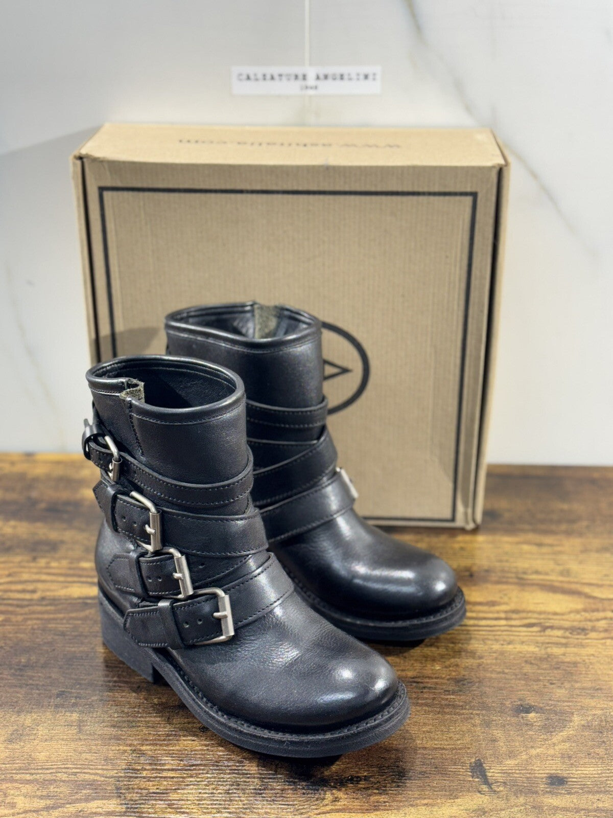 Ash Biker Donna Pelle Nero Made In Mexico Top Quality Ash Icon Boot 40