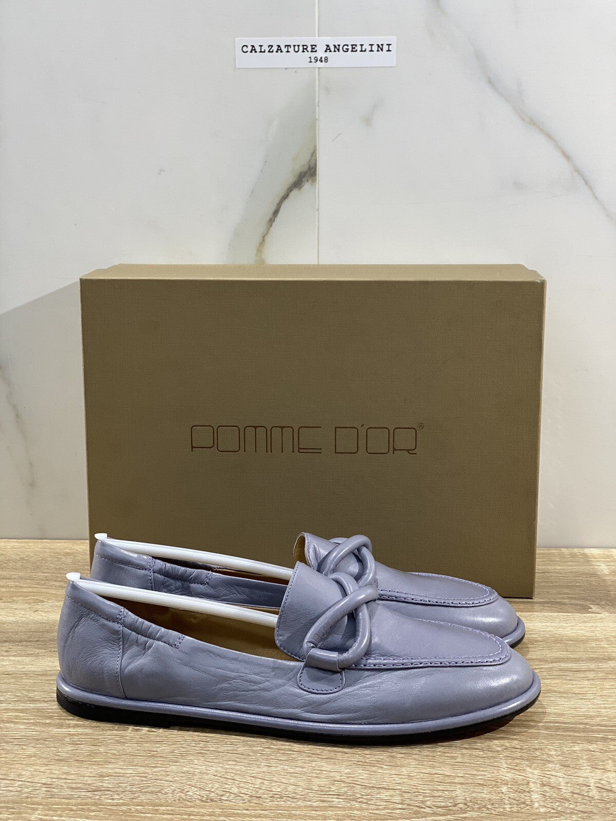 Pomme D’ Or Mocassino Donna Pelle Cielo Super Soft Fondo Cuoio 39