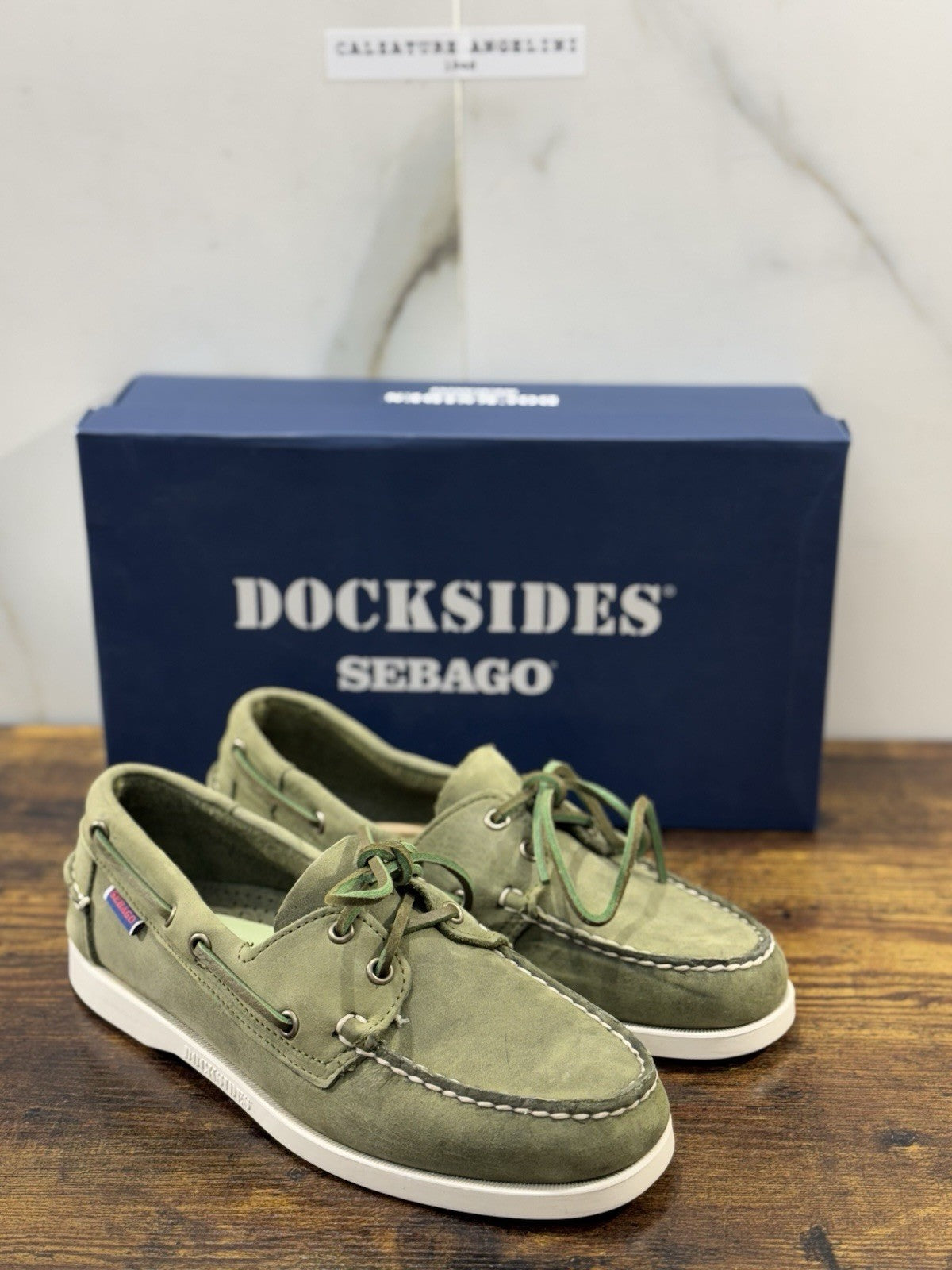 Sebago Docksides Portland Crazy Green Scarpa Da Barca Uomo Sebago 41