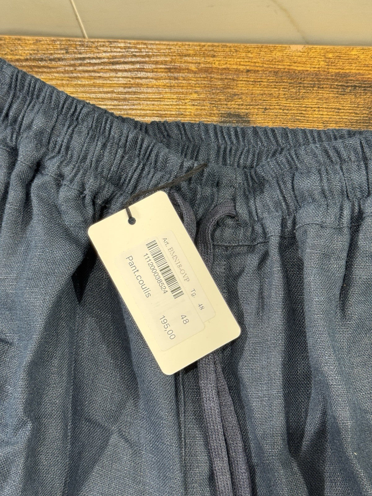 Salvatore Piccolo Napoli Abito 100% Lino Top Italian Quality Blu Uomo 48