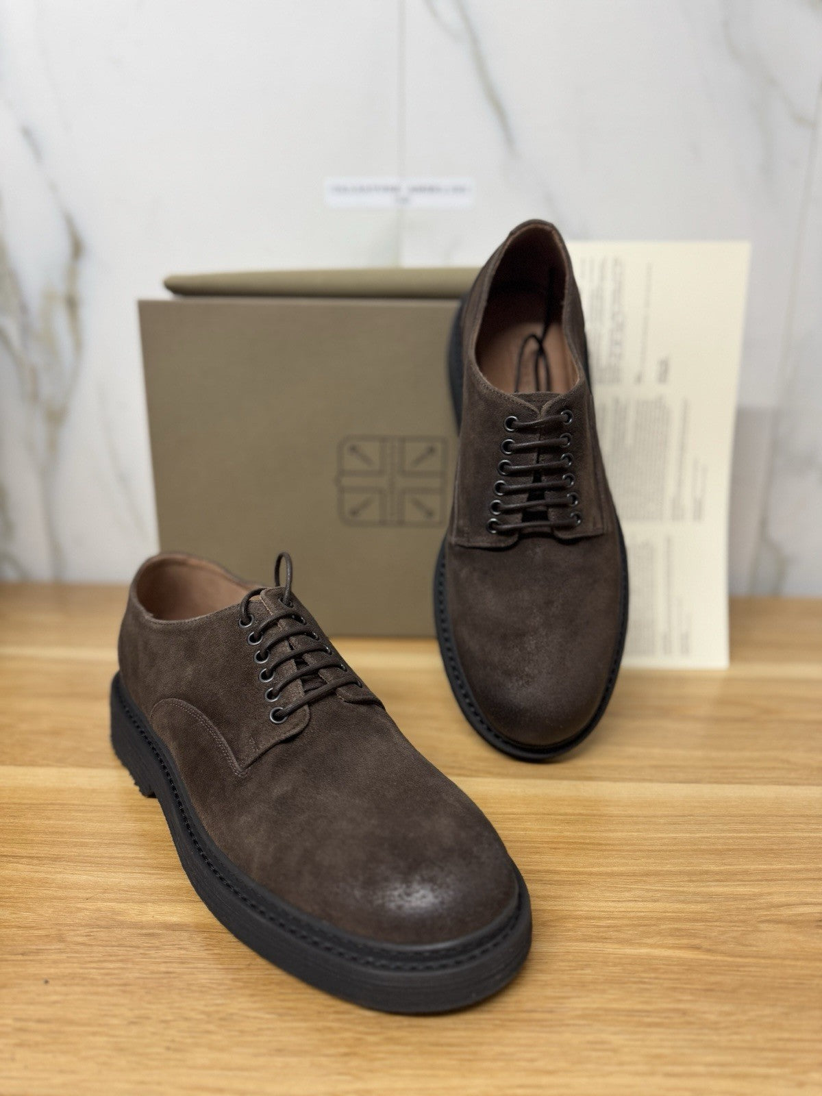 Pantanetti Scarpa Derby Pelle Suede Ebano Extra light Casual Uomo 40