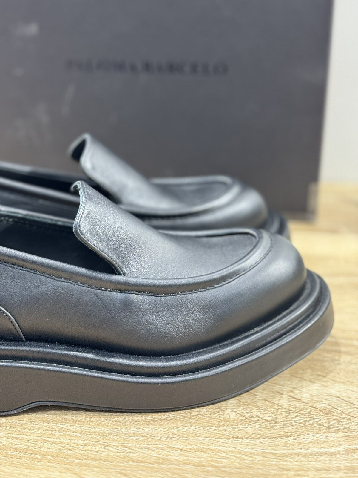 Paloma Barcelo’ Mocassino Donna Ariel Pelle Nero Casual Loafer 40