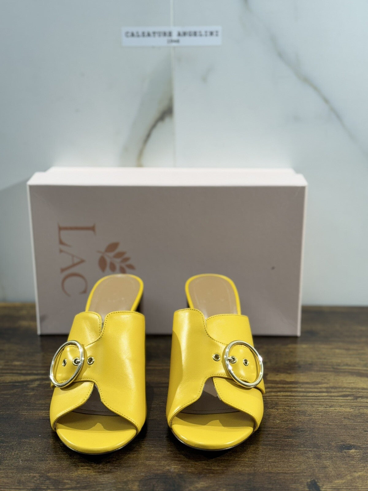 Relac Sandalo Donna Pelle Giallo Handmade Shoes Relac 39