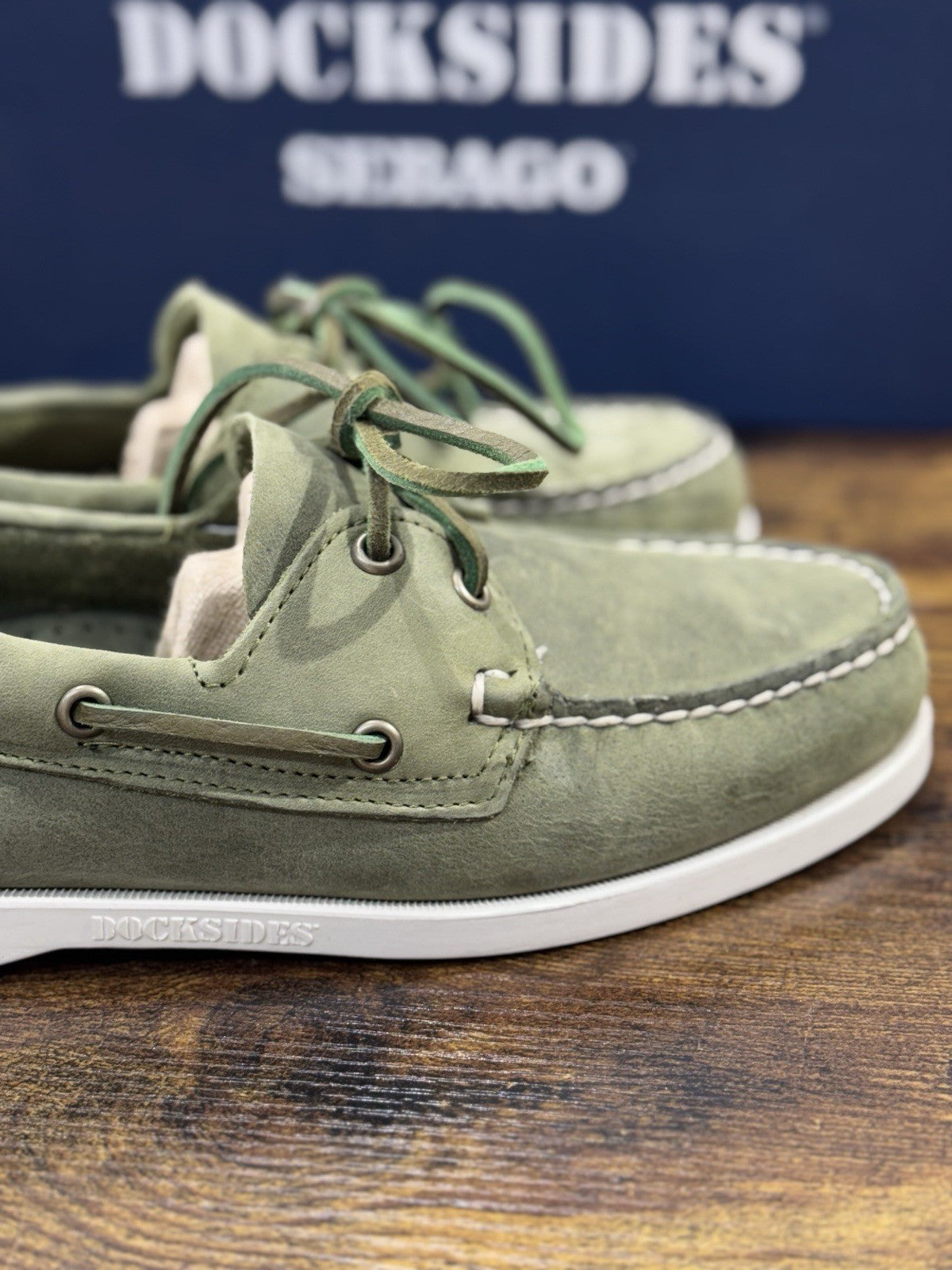 Sebago Docksides Portland Crazy Green Scarpa Da Barca Uomo Sebago 41