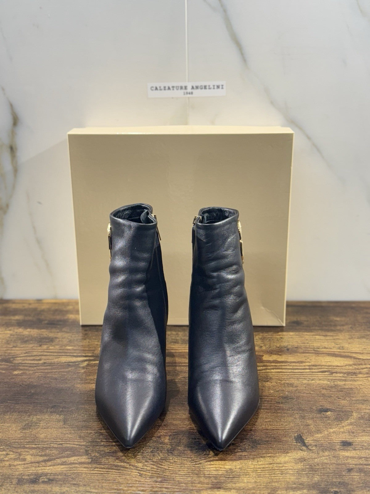 Ninalilou Stivaletto Donna Pelle Nero Con Tacco Luxury Boot 39