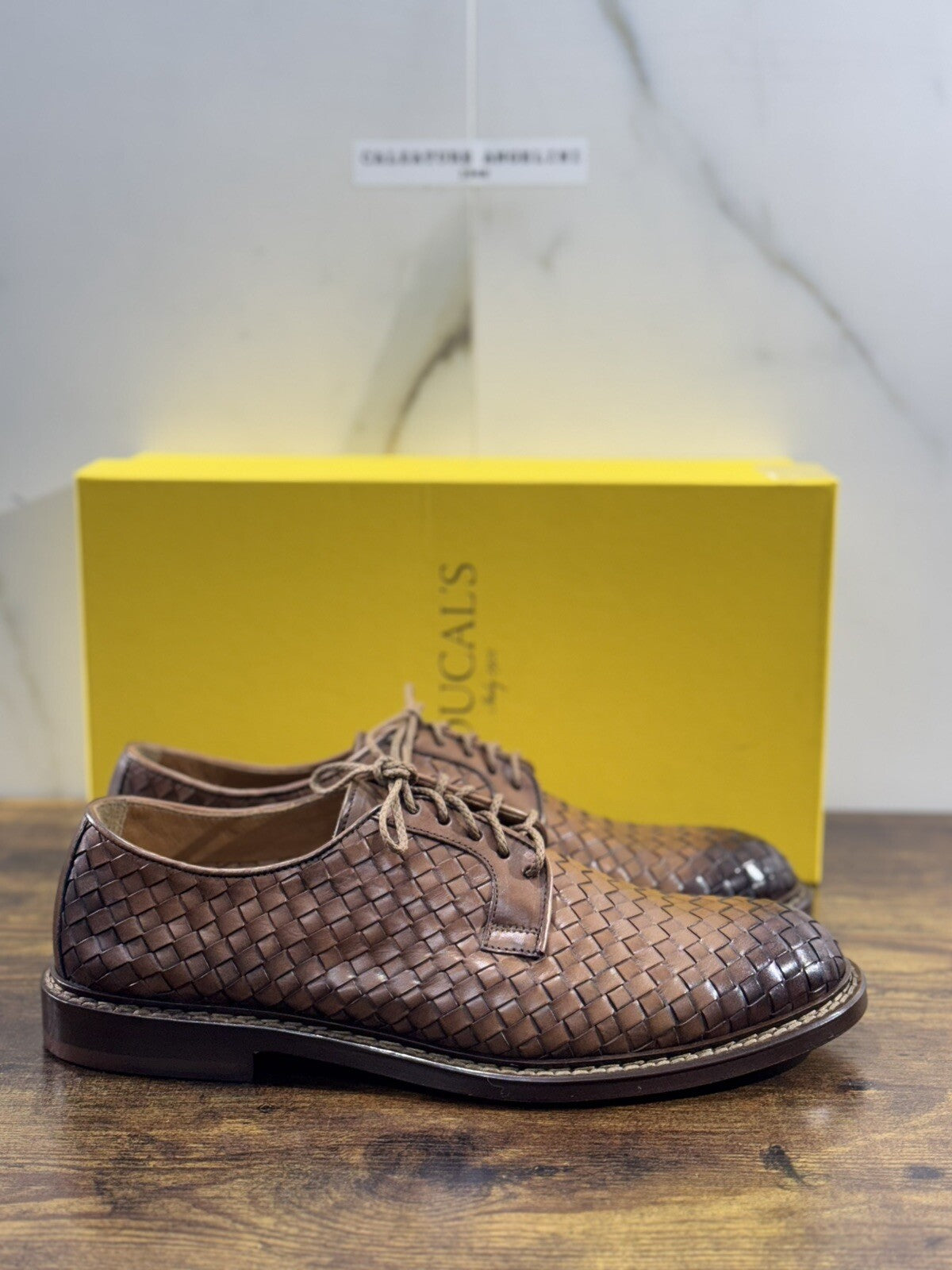 Doucal’s Scarpa Uomo Derby Intrecciato A Mano Luxury Men Doucal’s Shoes 43