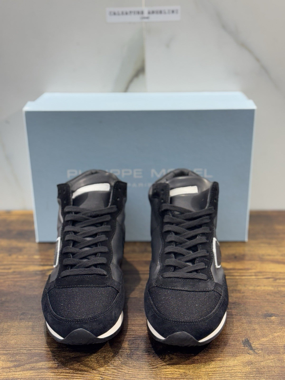 Philippe Model Sneaker Uomo Tropez Hi Top Pelle Nera 40