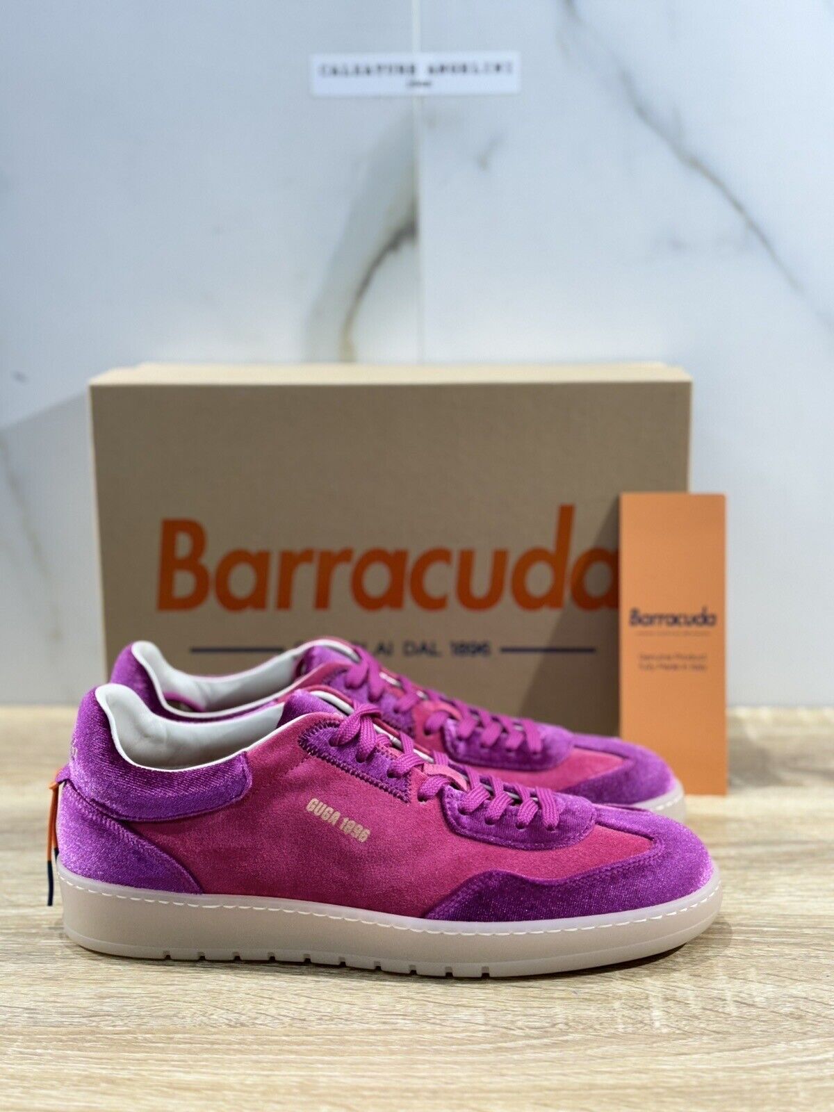 Barracuda Sneaker Donna Viola Casual Woman Handmade Sneaker 41