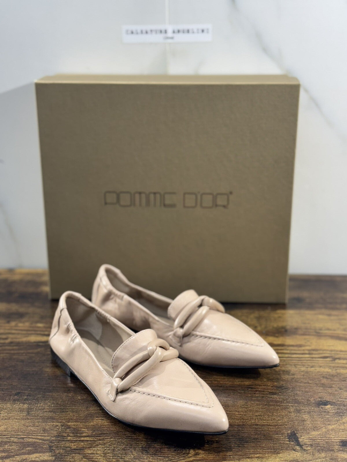 Pomme D’or Mocassino Donna Pelle Beige Handmade Woman Pomme D’or 37